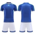 thumbnail image 2 of Vornjynx Kids Boys Activewear Outfits Crew Neck Short Sleeve Tee and Shorts with Pockets Summer Outdoor Football Sets 2 Piece Blue Size 11, 2 of 6