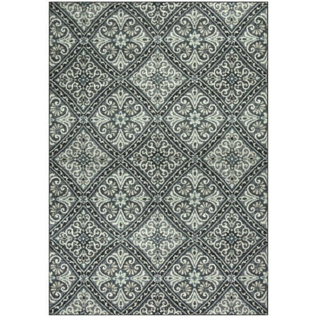 Medallion Rug - Mainstays Cheever Super Loop Printed Nylon Diamond Medallion Print Area Rug or Runner, Multiple Sizes