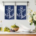 thumbnail image 3 of Nautical Anchor Kitchen Towels Set of 1, Navy Blue Coastal Marine Minimalist Rope Absorbent Dish Towels for Kitchen, Microfiber Hand Towel, Quick Drying Tea Towel for Cleaning Decorative Dishcloths, 3 of 7