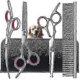 thumbnail image 1 of Dog Grooming Scissors Kit With Safety Round Tip, Stainless Steel Professional Dog Grooming Scissors Set For Long And Short Hair Of Dog Cat Pets, 1 of 5