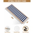 thumbnail image 4 of Stair Treads for Wooden Steps, Navy Blue Check Peel and Stick Stair Treads with Reusable Adhesive, Farmhouse Buffalo Plaid Blue Non Slip Indoor Stairs Runner Rugs Mats for Elders Dogs 8"x30" 7PCS, 4 of 7