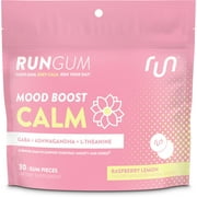 3 Pack - RUN GUM Pouch of 30 gum pieces - Calm (Raspberry Lemonade)