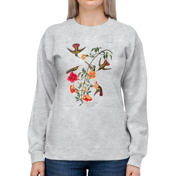 Mango Hummingbirds I Sweatshirt Women -John James Audubon Designs, Female Large