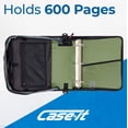 thumbnail image 4 of Case-it The Mighty Zip Tab Zipper Binder - 3 Inch O-Rings - 5 Color Tab Expanding File Folder - Multiple Pockets - 600 Sheet Capacity - Comes with Shoulder Strap - Key Lime D-146, 4 of 7