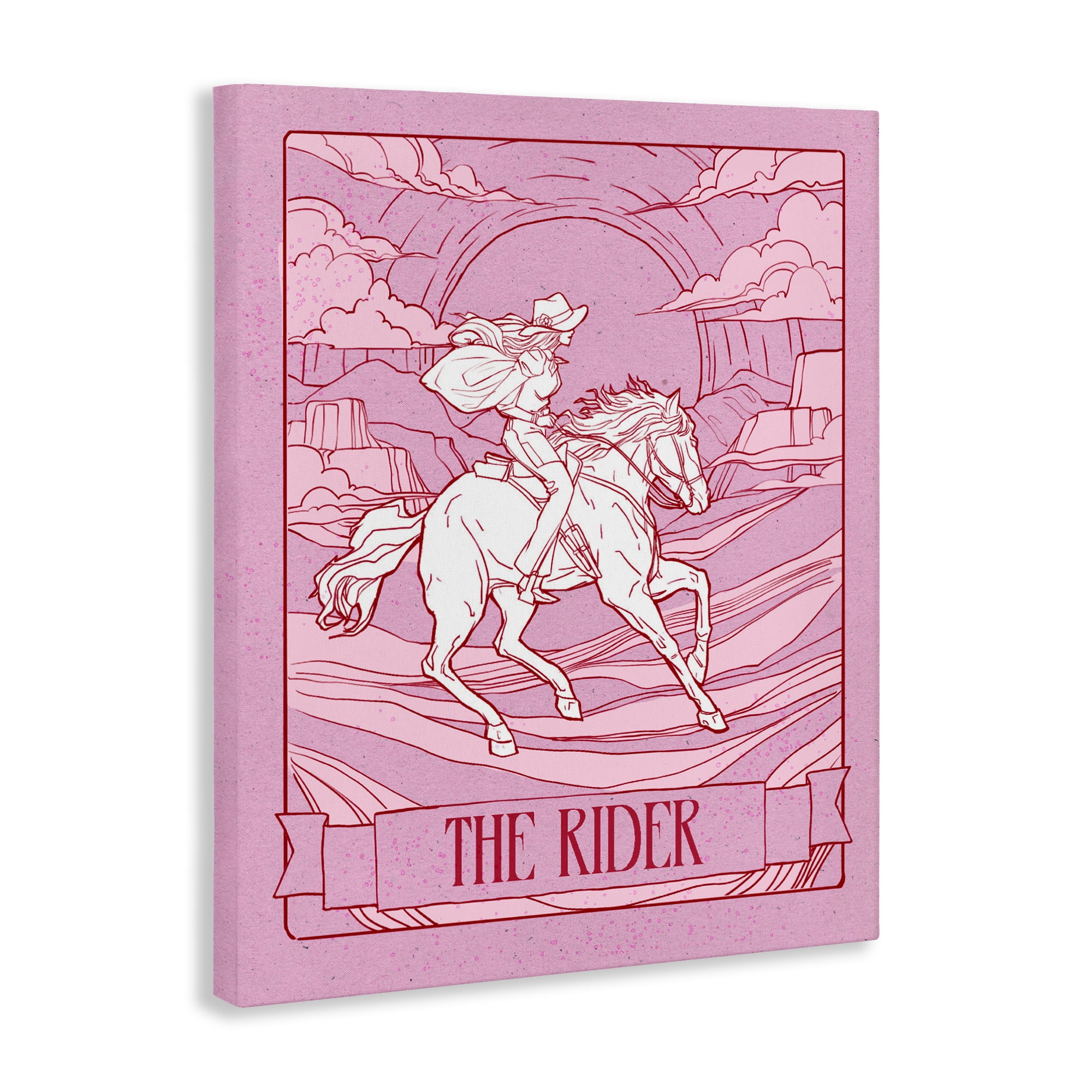 Stupell Industries Cowgirl Rider Tarot Card Canvas Wall Art, design by Ziwei Li