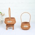 thumbnail image 4 of PTOOTP Rustic Chocolate Woven Basket for Wedding and Home Use with Handle, 4 of 7