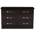 thumbnail image 3 of Baxton Studio Colburn 6 Drawer Double Dresser in Dark Brown, 3 of 5