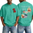 thumbnail image 2 of Fruit of the Spirit Christian Graphic T Shirts for Men Vintage Washed Oversized Tshirt Faith Back Print Religious Short Sleeve Casual Tops for Streetwear Summer, 2 of 6