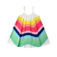 thumbnail image 3 of Emmababy Baby Girl Sleeveless Bright Rainbow Stripe Print Summer Dresses, 3 of 5