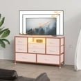 thumbnail image 4 of Faitaliicy TV Stand Dresser With Fabric Drawer & Power Outlet Entertainment Center For 55 inch Television Media Console Table With RGB LED Lights Storage Open Shelf For Bedroom living room Entryway, 4 of 9
