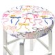 thumbnail image 3 of Balery bow ribbons Fundas de asiento para taburete de bar redondo de tela de terciopelo ajustables que protegen de arañazos y manchas para sillas de 14 a 17 pulgadas.-12 inch, 3 of 7