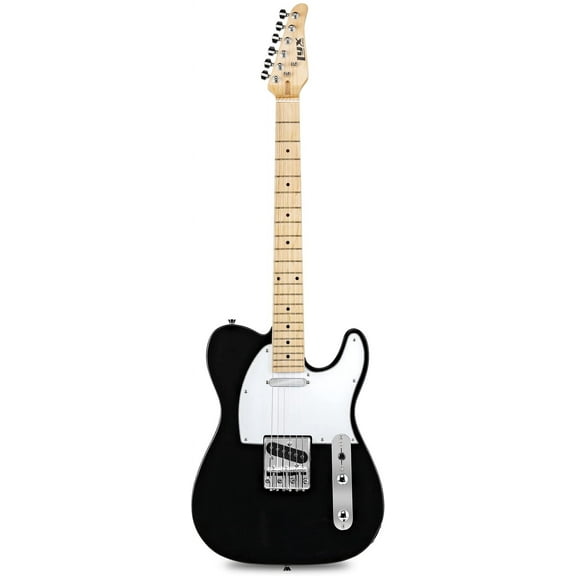 LyxPro Telecaster Electric Guitar TL Series Solid Body, 3-Way Switch, Tone Controls, Black