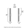 thumbnail image 2 of E30318-BK ET2 Lighting Citadel - 12W 2 LED Outdoor Wall Mount-28 Inch Tall and 3.25 Inch Wide, 2 of 5