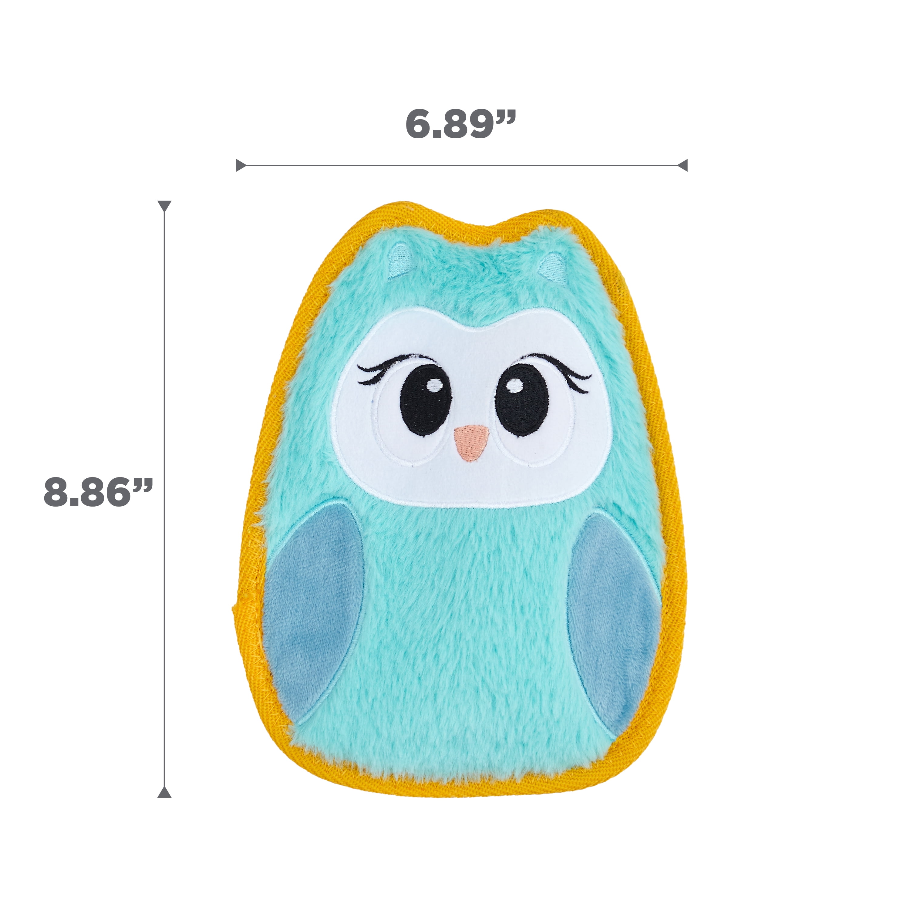 Outward Hound Tough Skinz Durable Squeaky Dog Toy with Two Tough Layers, Owl, Multicolor, Medium