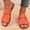 Orange, variant on HAOTAGS Womens Stylish Slide on Comfort Sandal Flat Single Band Slide Sandals Open Toe Casual Summer Shoes Brown Size 9