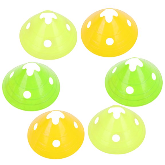 OUNONA 6 Pcs Football Agility Training Hurdles with Stackable Disks and Inflatable Net for Kids and Pupils