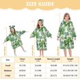 thumbnail image 3 of Dailycode Wearable Blanket Hoodie Oversized Sherpa Flannel Blankets with Pocket for 3-14 Year Old Succulents Flowers, 3 of 7