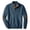 Blue #2, variant on Mens Sweatshirts Heavyweight Corduroy Casual Stand Collar Sweatshirt Mock Neck 1/4 Button Pullover Sweaters Wine M