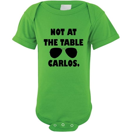 

Not At The Table Carlos Style 2 Baby Bodysuit One Piece Apple Green 18 Months