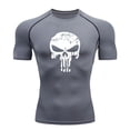 thumbnail image 2 of Camiseta de compresión para hombre, ropa deportiva de superhéroe para gimnasio, correr, Rashguard, de secado rápido, de manga corta, nueva, 2 of 5