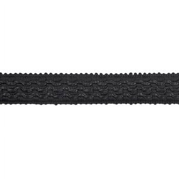 Belagio 1" Wide x 10 Yards Faux Leather Braid Trim, 1 Bolt, Black