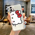 thumbnail image 1 of Hello Kitty Case for iPhone 15 Plus XR 12 Mini 13 Pro Max 14 Plus SE 11 8 7 6S X XS 7 Plus 12Mini 8 Plus 12Pro Silicon Soft Bag LXY, 1 of 6