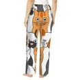 thumbnail image 3 of Naloa Funny Cats Print Women’s Ultra-Soft Comfy Pajama Lounge Pants with Pockets & Drawstring, 3 of 8