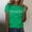 Green, variant on Womens Tshirts Italy Republic Day Print Short Sleeve Crewneck Tee Womens Blouses White L
