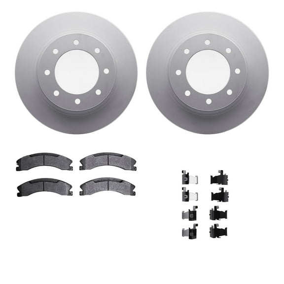 Dynamic Friction Company Front Geospec Brake Rotors with Ultimate Duty Performance Brake Pads includes Hardware 4412-67007