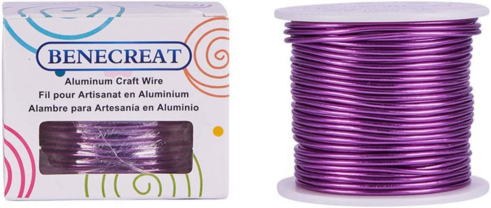 BENECREAT 15 Gauge 220FT Tarnish Resistant Jewelry Craft Wire Bendable  Aluminum Sculpting Metal Wire for Jewelry Craft Beading Work, Lilac 