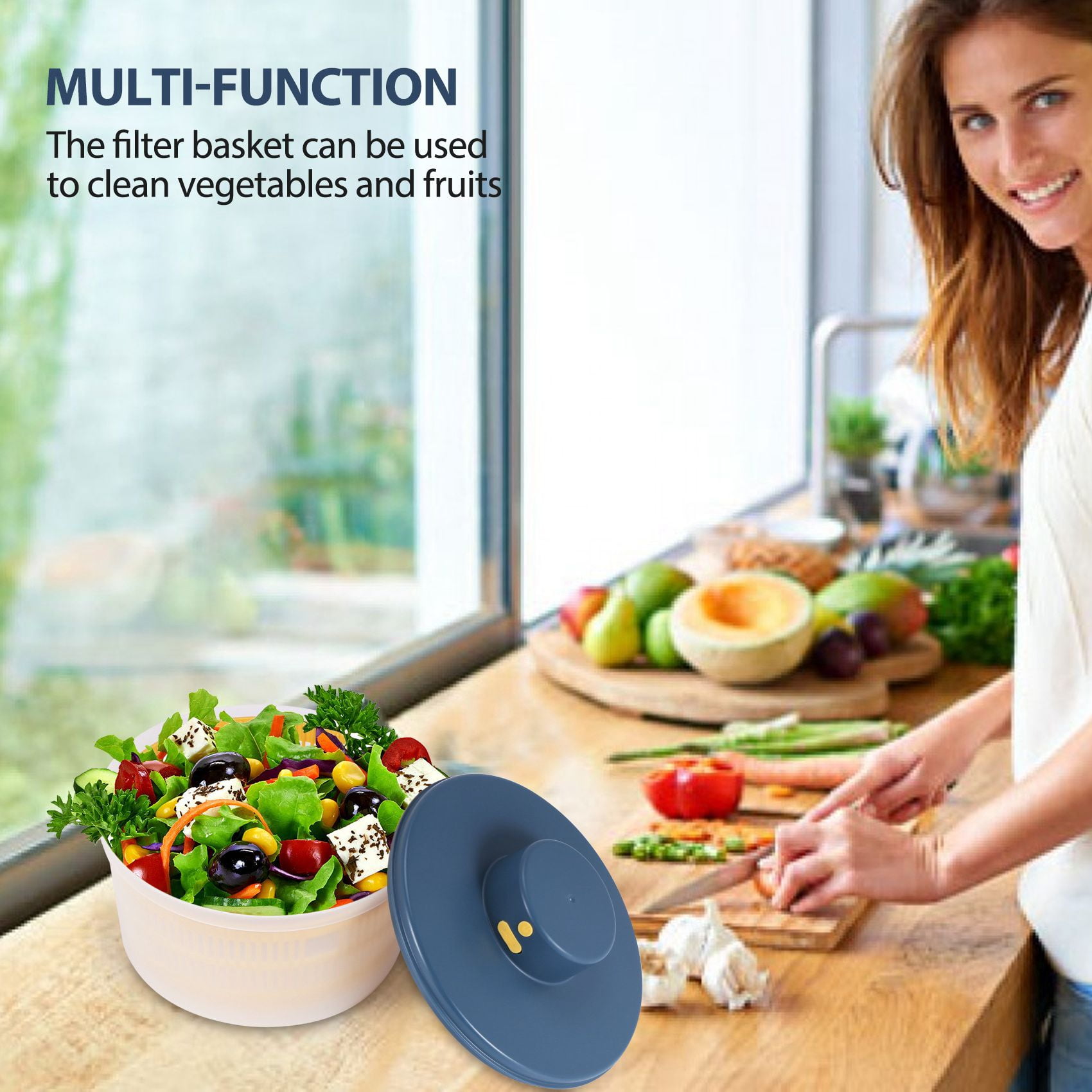 Single Serve Small Salad Spinner - Mini Prep Lettuce Spinner and Dryer –  Cooler Kitchen