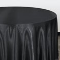 thumbnail image 2 of Your Chair Covers - 120 Inch Round Satin Tablecloth Black, 2 of 4