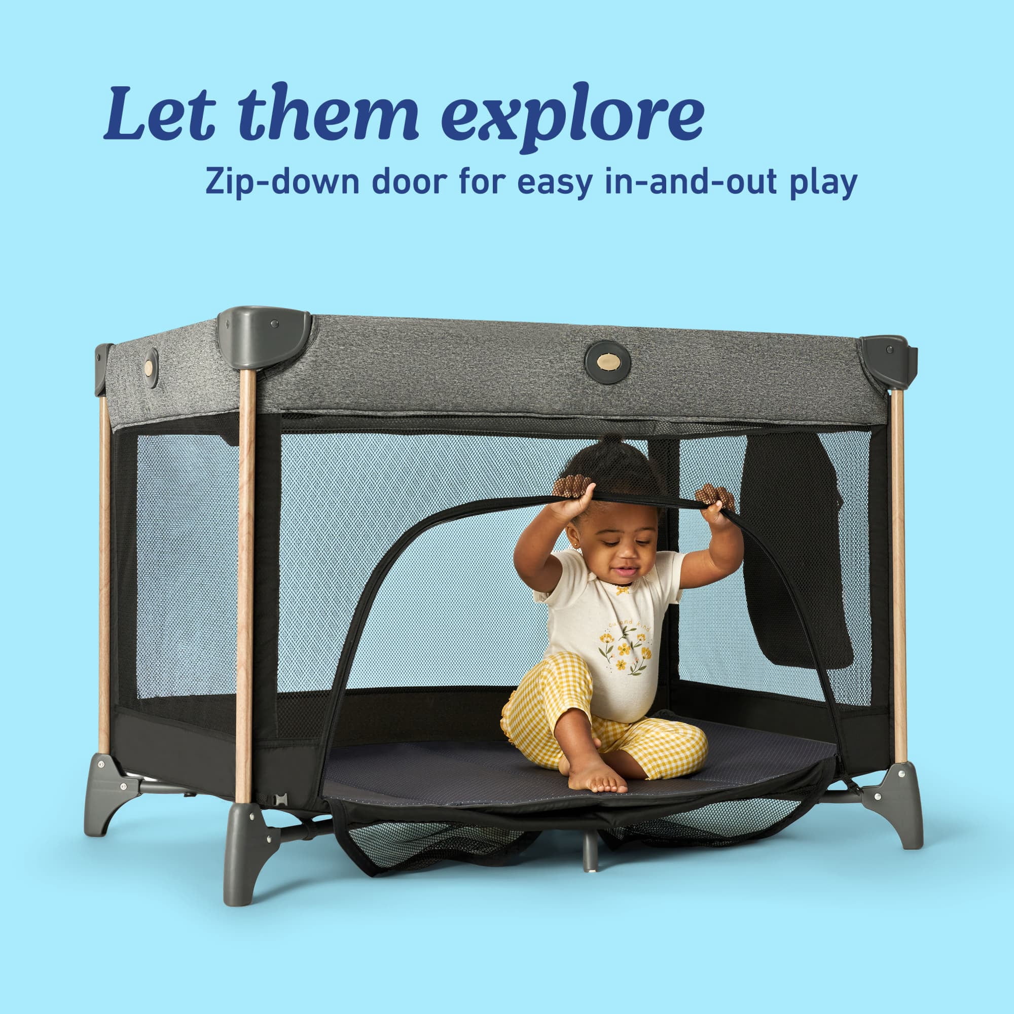Graco Pack n' Play Close2Baby Seat Lux Infant Toddler Playard, Milan Black