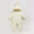 thumbnail image 3 of Tiijoy Newborn Infant Puffer Jumpsuit Baby Winter Padded Hooded Snowsuit, Sizes 3-6M, 3 of 3