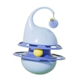 thumbnail image 4 of Juguete para gatos con campana, bola, dispensador de golosinas, resistente al desgaste, estable, rompecabezas, juguetes alimentadores azul, 4 of 9
