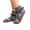 01#Gray, variant on Adult Cable Knit Fleece Lined Slipper Socks with Ruffled Cuff Non Slip Winter Indoor Floor Socks for Home Lounging M
