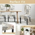 thumbnail image 6 of Printed Dining Room Chair Covers Set of 6, Stretch Kitchen Chair Covers Washable Parsons Chair Slipcover Removable Dining Chair Protectors for Hotel,Ceremony(Flower Pattern3), 6 of 6