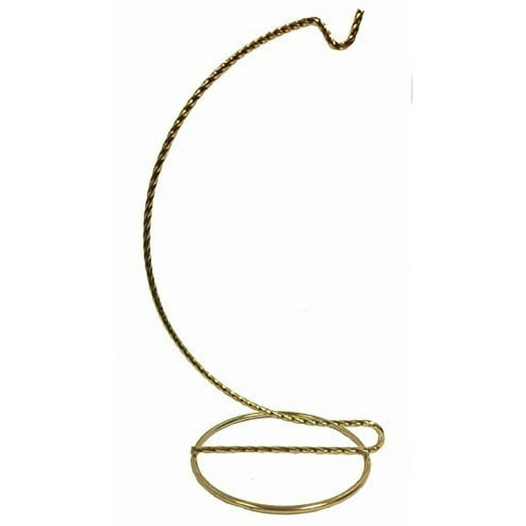 Twisted Brass Metal Christmas Tree Ornament Display Stand 7 Inches Tall