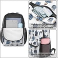 thumbnail image 4 of Police and Rifle White Pattern 17" School Backpacks for Teens,Waterproof Oxford Fabric,S-Shape Padded Straps for School,Travel,Hiking,Camping, 4 of 6