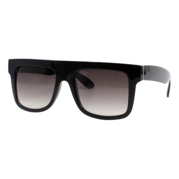 Flat Top Square Sunglasses Unisex Retro Modern Shades UV400 Black
