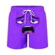 thumbnail image 2 of Ceisia Men's Bright Purple Tired Sigh Emoji Print Beach Shorts 4-Way Stretch Drawstring Swim Trunks Gifts, 2 of 5