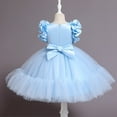 thumbnail image 4 of Toddlers Dresses Flower Girl Dress Sleeveless Tulle Dress Tea Party Dresses for Girls Light Blue Dress for Girls Dresses Match Girls Birthday Party Dress 6-7 Years, 4 of 7