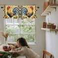 thumbnail image 5 of Retro Rooster Valances for Windows Farmhouse Kitchen Curtains Valances Rod Pocket Valance Curtains for Kitchen Windows Sunflower Animals Plaid Farmhouse Window Valances for Bathroom Bedroom 42"x12", 5 of 6