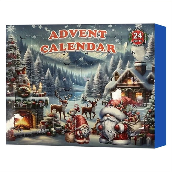 Gnome Advent Calendar With 24 Resin Gnome Dolls For Christmas Countdown Fun