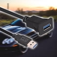 thumbnail image 2 of Cable de montaje empotrado para coche de 1 m/3,3 pies USB3.0 A macho a USB3.0 A hembra de un solo puerto Hugtrwg Nuevos Originales, 2 of 6