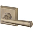 thumbnail image 1 of Baldwin HD.FED.R.TSR.049 Half Dummy Right Hand Federal Lever & Traditional Square Rose, Matte Brass & Black, 1 of 1