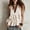 Beige, variant on Women's Solid Color Double Ruffle Deep V Sleeveless Top – Bohemian Summer Beach Vacation Blouse Wine Red,L