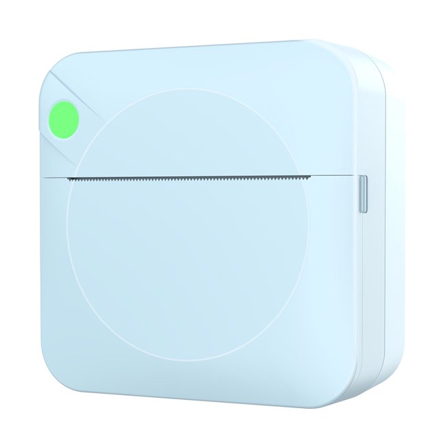 TFixol Portable Pocket-size Thermal Printer Wireless BT Error Printer Simple Operation Support Photo Notes Text Memo Printing Blue