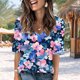 thumbnail image 4 of Camisetas Casuales de Manga Corta Plisada de la Moda de las Mujeres, Camiseta Cómoda de Poliéster para las Mujeres, Blusa de Primavera de Verano Lavado a Mano, 4 of 7