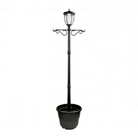 Nature Power (23107) 31 Lumens Terrace Solar Powered Integrated LED Post Lamp and Planter